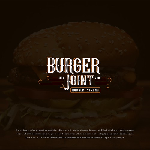 Burger design with the title 'Logo design concept for Burger Joint'