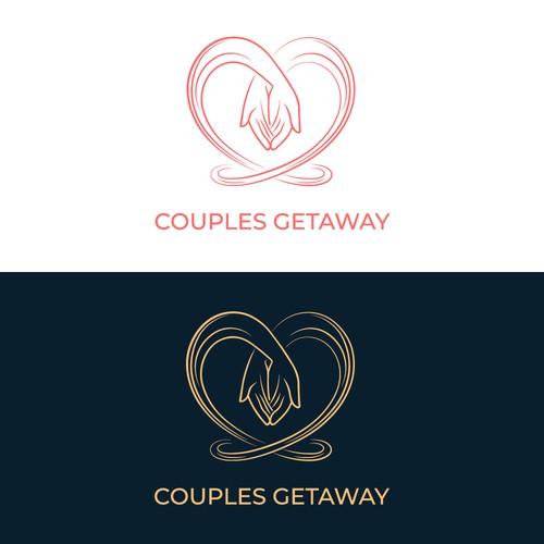 Romantic logo with the title 'Couples Getaway logo'