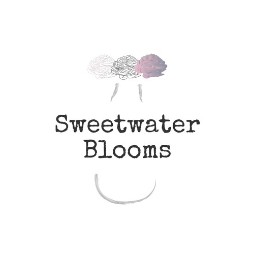 Bouquet logo with the title 'Logo concept for Sweetwater Blooms'