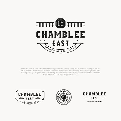 Railway design with the title 'Logo for Industrial Assemblage  in Chamblee, GA'