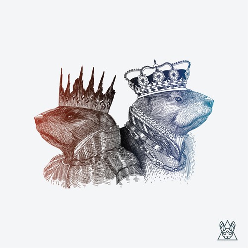 Whimsical design with the title 'Two Kings Illustration'