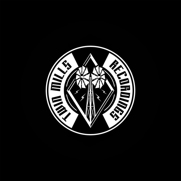 Music studio logo with the title 'Twin Mills Recordings'