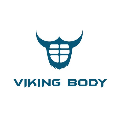 Viking ship logo with the title 'Viking Body abs & face'