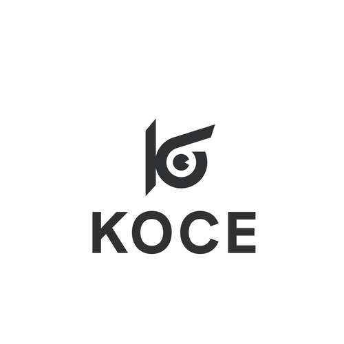 Pyramid eye logo with the title 'Owl's eyes dan K  mark logo'