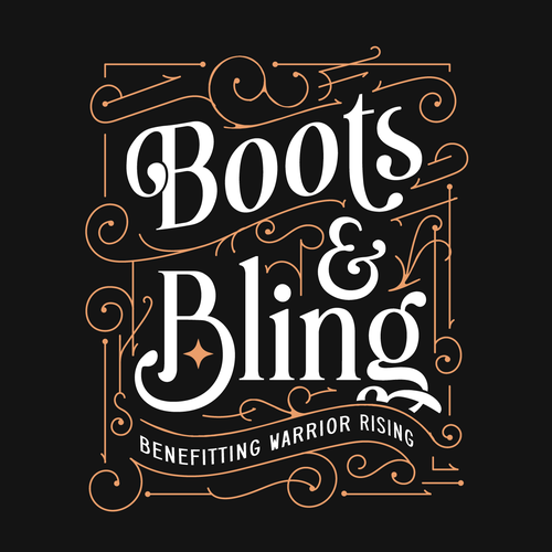 Event design with the title 'Runer Up Boots & Blink Typography Logo'