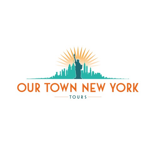 Tourism logo with the title 'Our Town New York'