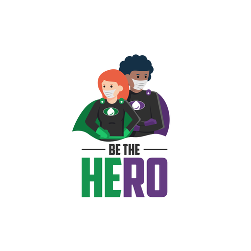 Afro logo with the title 'Mascot logo for blood donation'