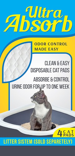 Cat packaging with the title 'Create Packaging For New Pet Product Line'