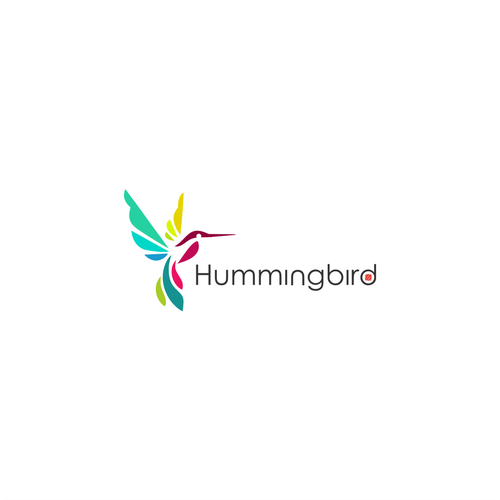 Sushi bar logo with the title 'Hummingbird Sushi logo concept'