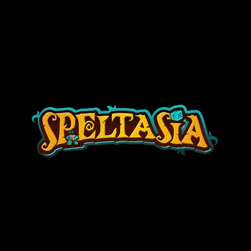 Board game design with the title 'SPELTASIA'