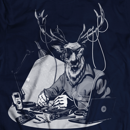 Computer design with the title 'Noble Deer Electrician'
