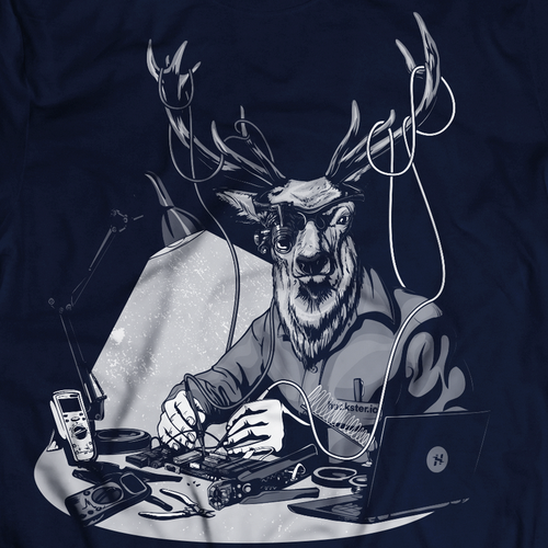 Deer design with the title 'Noble Deer Electrician'