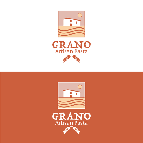 Grain design with the title 'Logo concept for gourmet pasta'