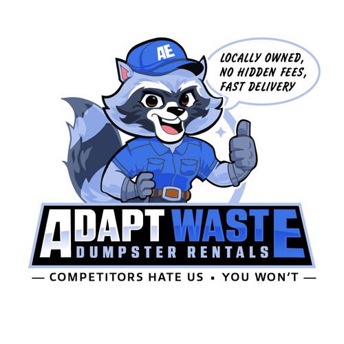Trash design with the title 'Mascot logo design for a waste company's services'