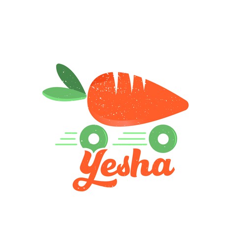 Carrot logo with the title 'YESHA Food Delivery'