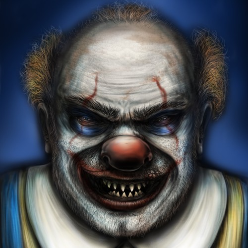 Evil design with the title 'Evilclown'