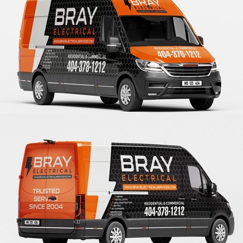 Van logo with the title 'electric van wrap design'