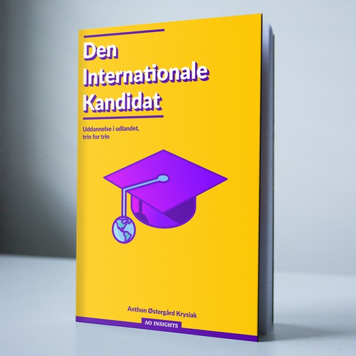 College book cover with the title 'Handbook for Danish students to apply to universities abroad'