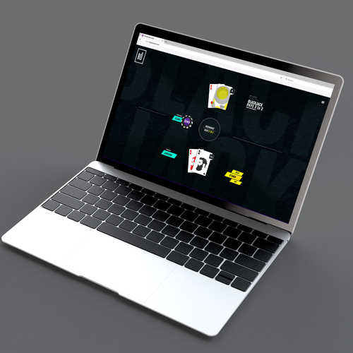 Landing page website with the title 'Game Design Interface'