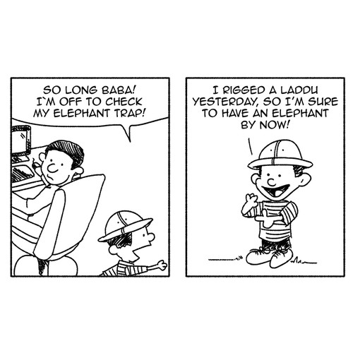 Comic book artwork with the title 'Comic Strip'