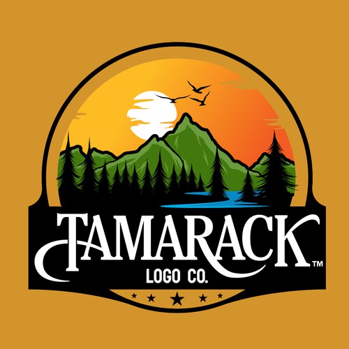 Jungle logo with the title 'Logo Design of "Tamarack Logo Co."'