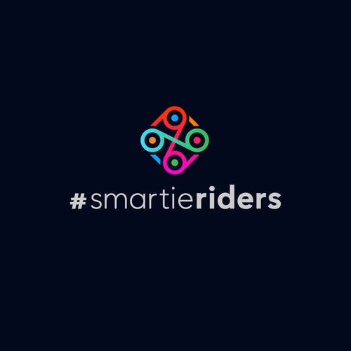Team logo with the title '«Smartieriders» Cycling Team Logo'