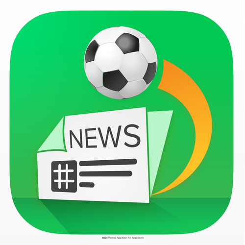 Android design with the title 'Sport News app'