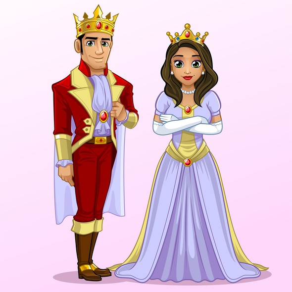 Mascot artwork with the title 'Queen Victoria and King Phillip'