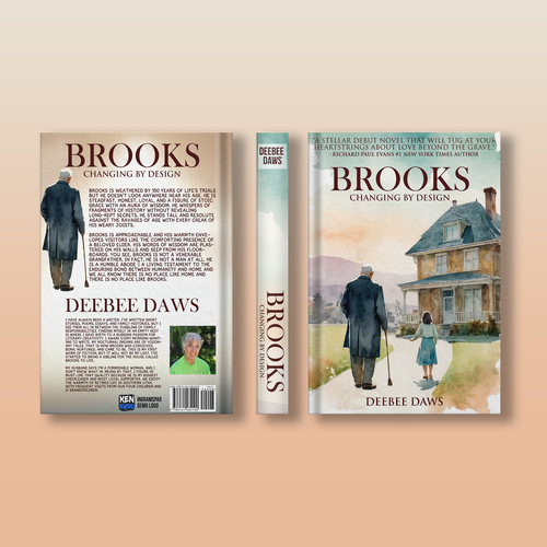 Watercolor book cover with the title 'Watercolour styled Book Cover design'