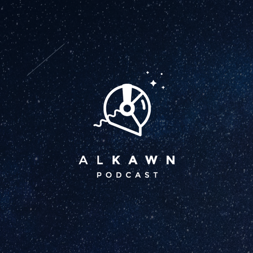 Galaxy design with the title 'Alkawn Podcast'