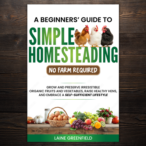 Graphic book cover with the title 'Homesteading eBook'