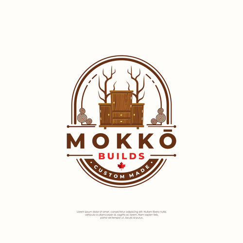 Cabinet design with the title 'Logo concept for cabinet maker'