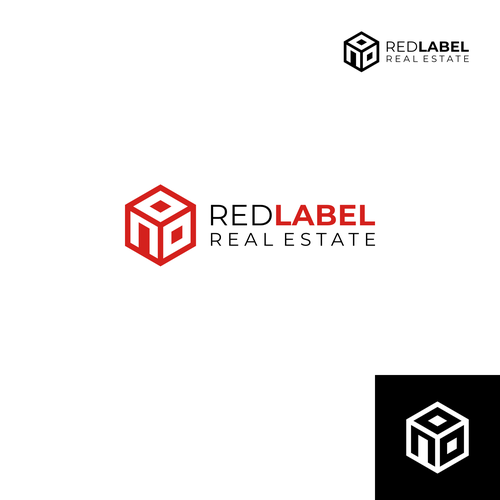 Cubic logo with the title 'Logo for a real estate firm.'