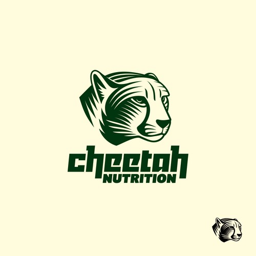 Cheetah design with the title 'Logo concept for Cheetah Nutrition'