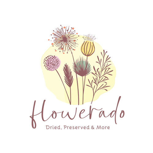 Bohemian design with the title 'Flowerado Logo'