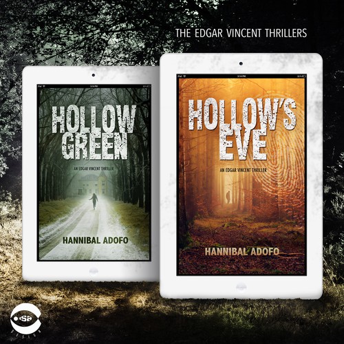Crime book cover with the title 'eBook covers for “Edgar Vincent Thrillers” by Hannibal Adofo'
