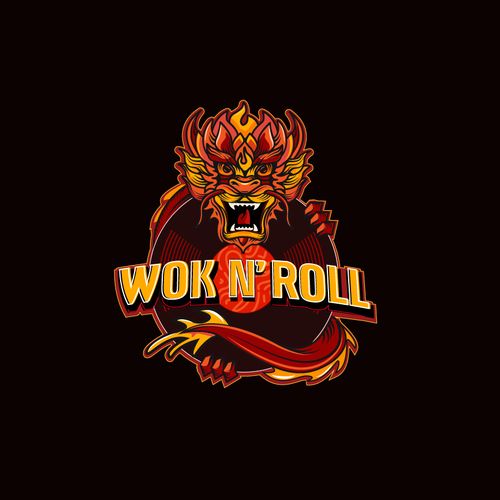 Record label logo with the title 'Wok N Roll'