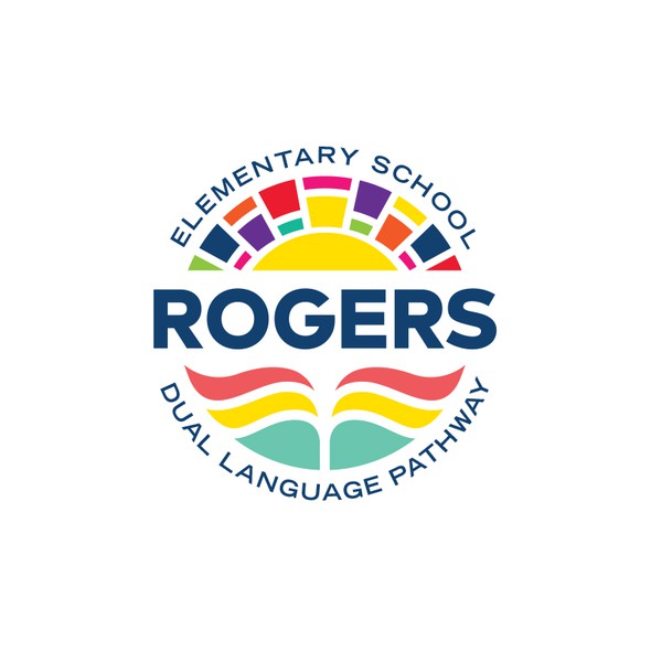 Language logo with the title 'Rogers Elementary School'