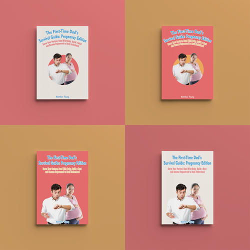 Mockup book cover with the title 'Contest for "We need an eye-catching, fun and modern cover for first-time father's book"'