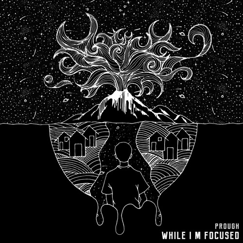 Artist illustration with the title 'Album cover design for Prough'