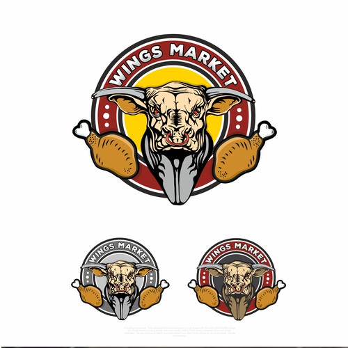 Yak logo with the title 'WINGS MARKET'