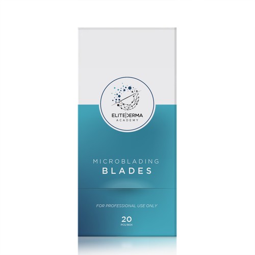 Skincare packaging with the title 'product packaging for blades'