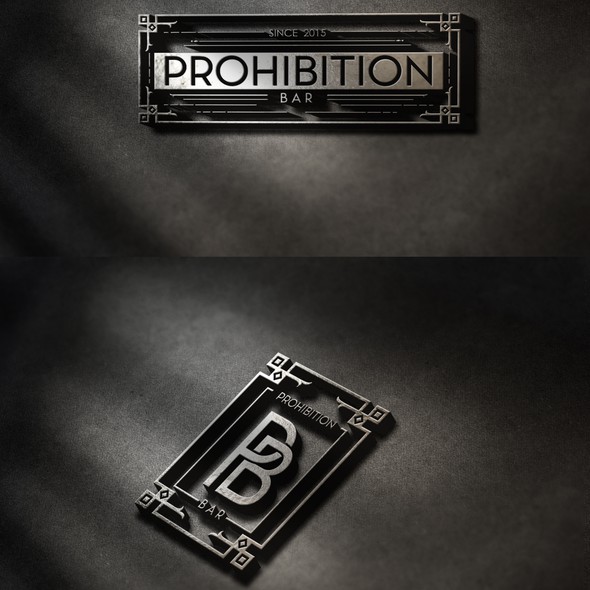 Speakeasy logo with the title 'Bar in a Speakeasy Style "Prohibition":'