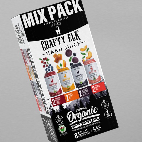 Design with the title 'Organic Gluten Free Cocktails '