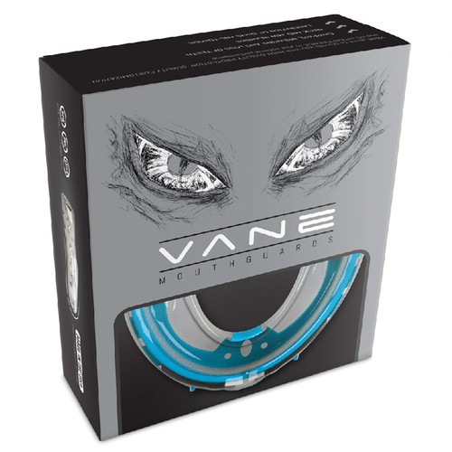 Carton packaging with the title 'Vane Mouthguard'