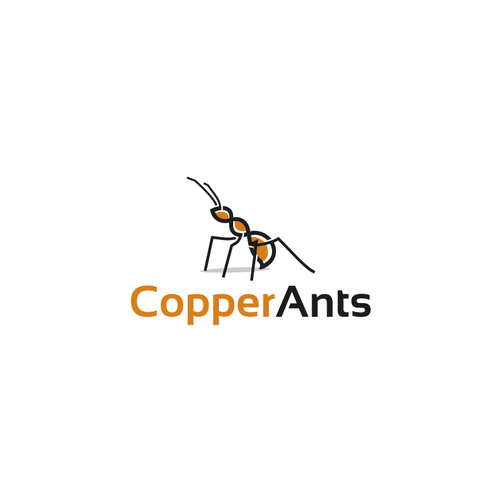 Ant design with the title 'Modern Logo for CopperAnts'