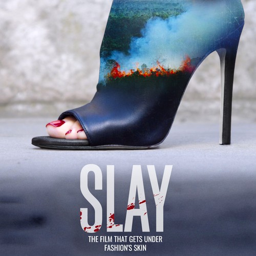Film design with the title 'Film poster for a documentary SLAY'