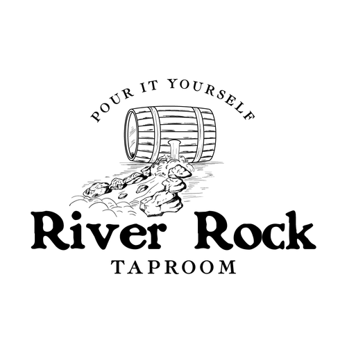 Rock logo with the title 'Taproom logo design'