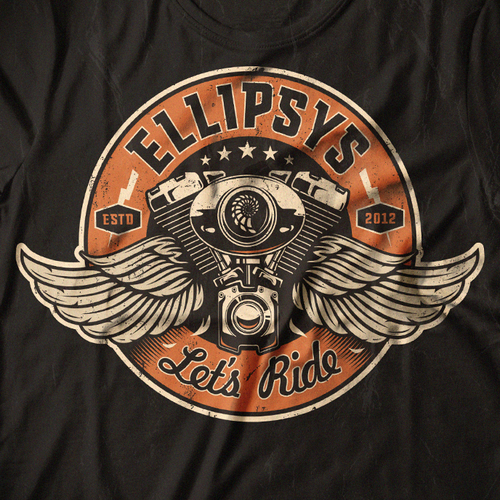 Automotive t-shirt with the title 'Biker t-shirt design '