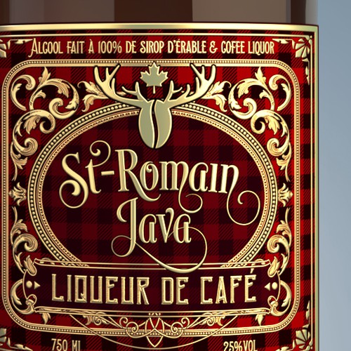 Liquor design with the title 'Coffee is cool, alcohol too... why not combine'